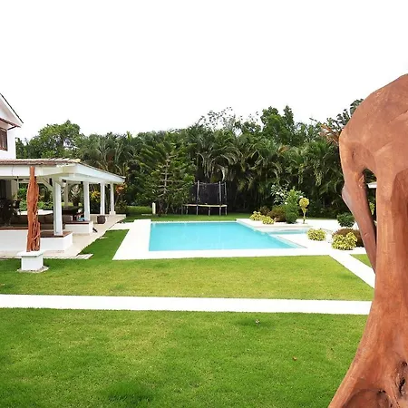 Las Terrenas Front Beach And Garden Villa With Private Staff-3