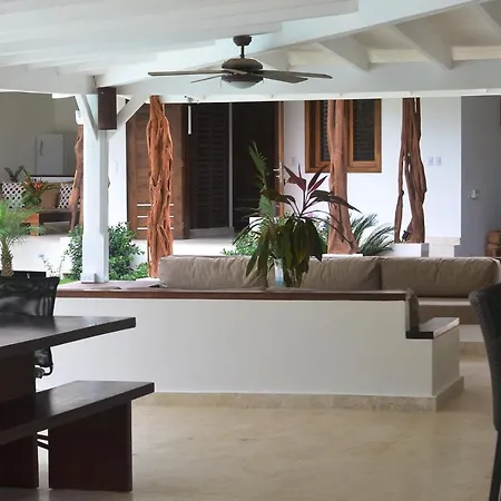 Las Terrenas Front Beach And Garden Villa With Private Staff-2